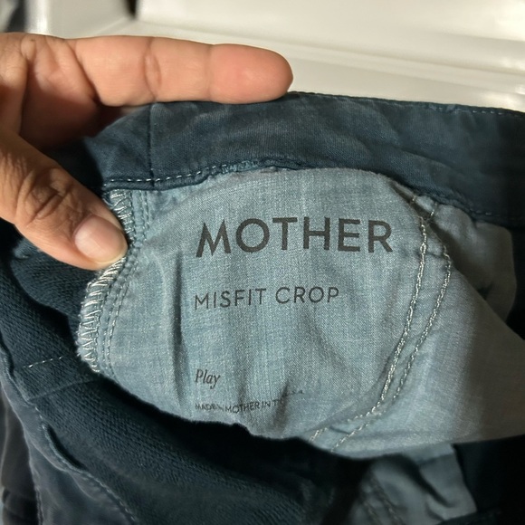 MOTHER MOTHER Misfit Crop Marine Ankle Zip Jogger Pants Womens Size 24 - Picture 11 of 12
